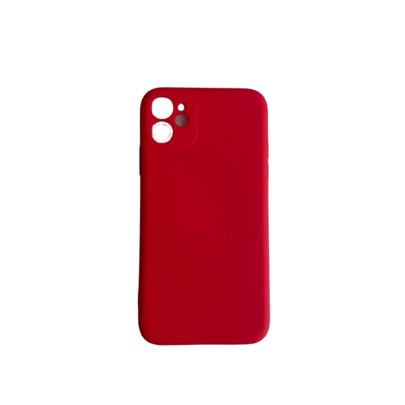 Crvena silikonska maska za iPhone 11 sa zaštitnim ivicama