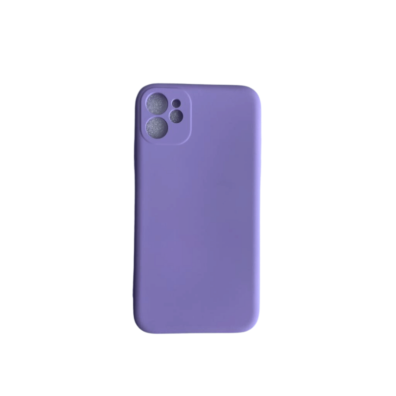 Ljubičasta silikonska maska za iPhone 12 sa zaštitnim ivicama