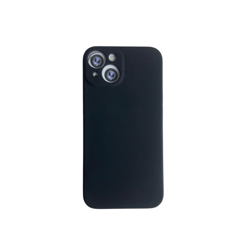 Crna silikonska maska za iPhone 14 sa zaštitnim ivicama