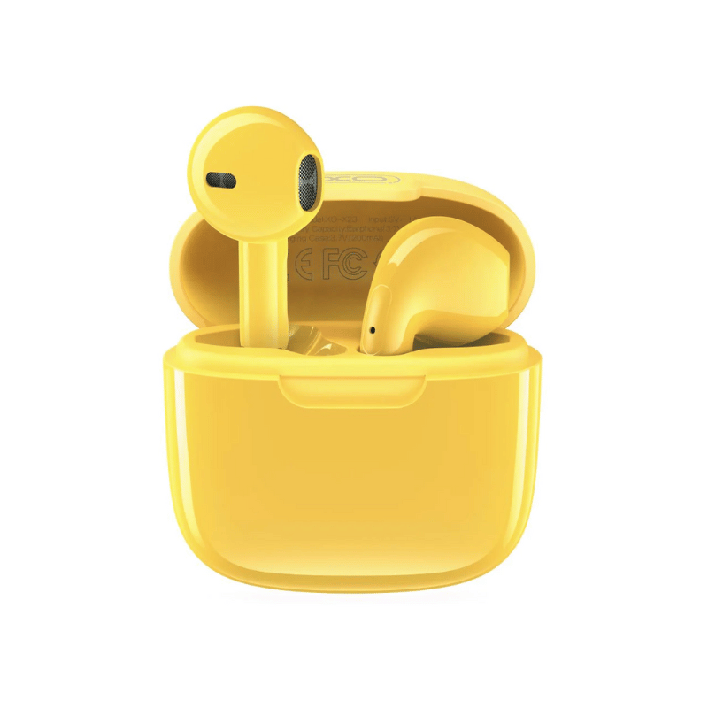 Žute XO X23 Bluetooth slušalice sa modernim dizajnom