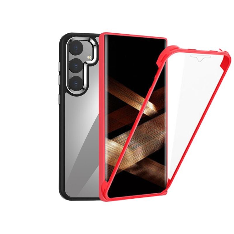 Crvena staklena maska za Samsung S24 sa magnetnim okvirom
