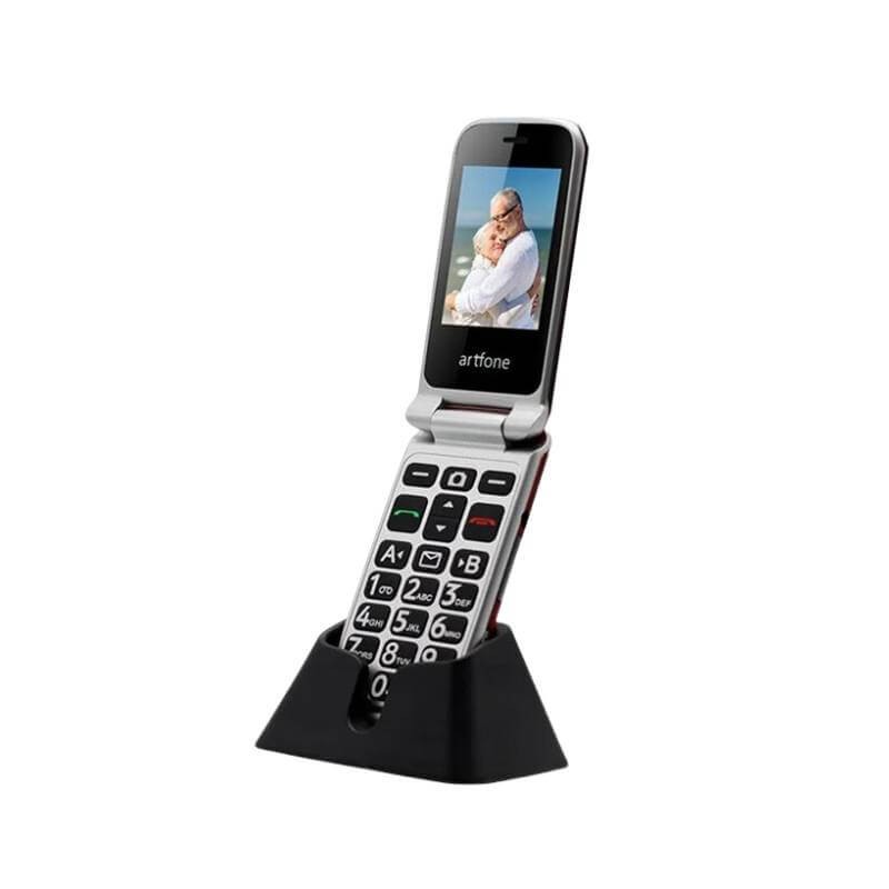 Artfone C10 crveni preklopni telefon na tipke sa velikim dugmadima