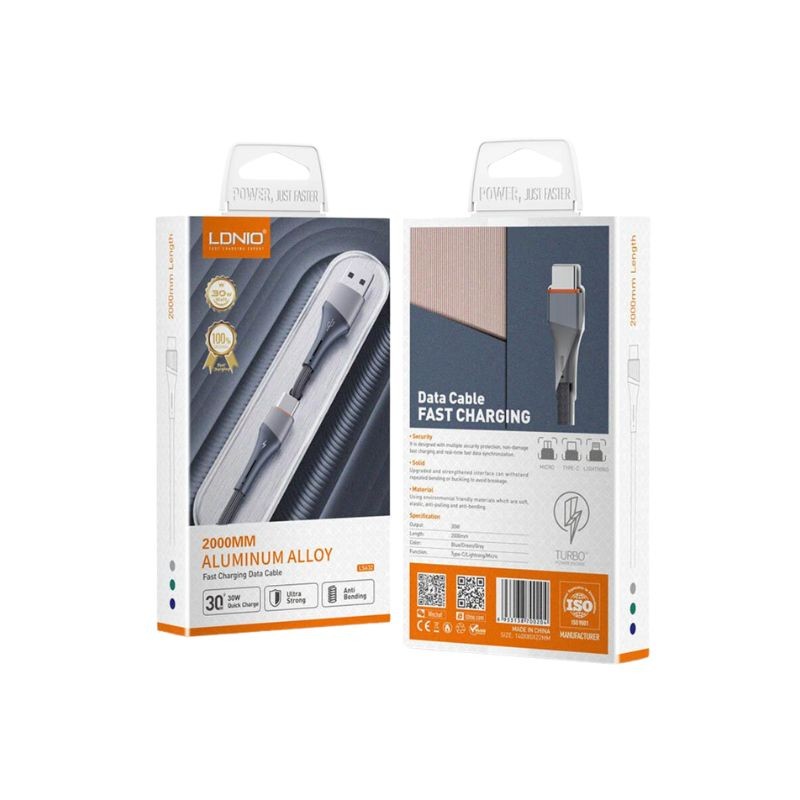 Zeleni USB Type-C kabal LDNIO LS632 30W FAST, dužine 2 metra