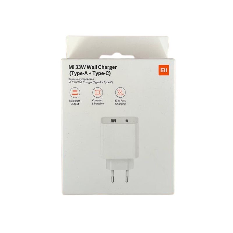 Xiaomi Mi 33W brzi punjač sa Type C i USB priključkom, bela boja