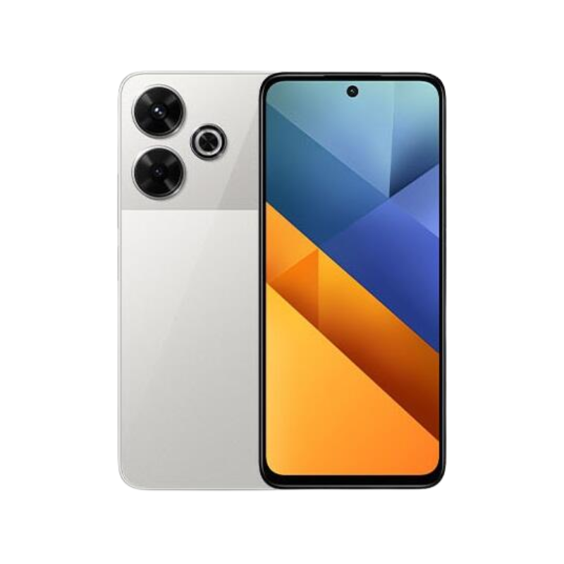 Xiaomi Poco M6 srebrni telefon sa 6GB RAM-a i 128GB memorije