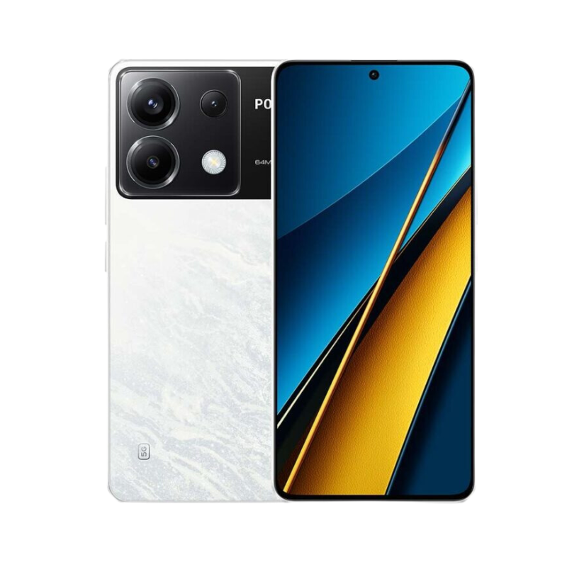 Xiaomi Poco X6 5G bijeli telefon sa velikim AMOLED zaslonom