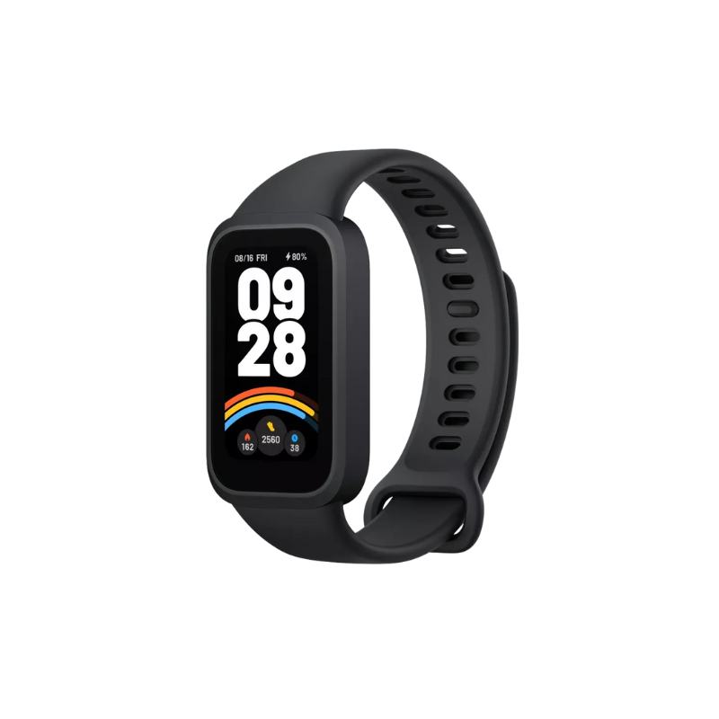 Xiaomi Smart Band 9 Active Black pametna narukvica sa crnom silikonskom trakom i velikim ekranom