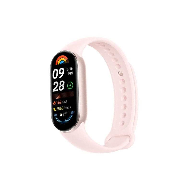 Xiaomi Smart Band 9 Mystic Rose pametna narukvica na ruci sa AMOLED zaslonom