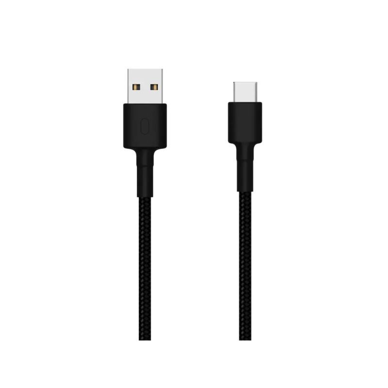 Xiaomi USB C kabal 1m, pleteni i crni, za brzo punjenje