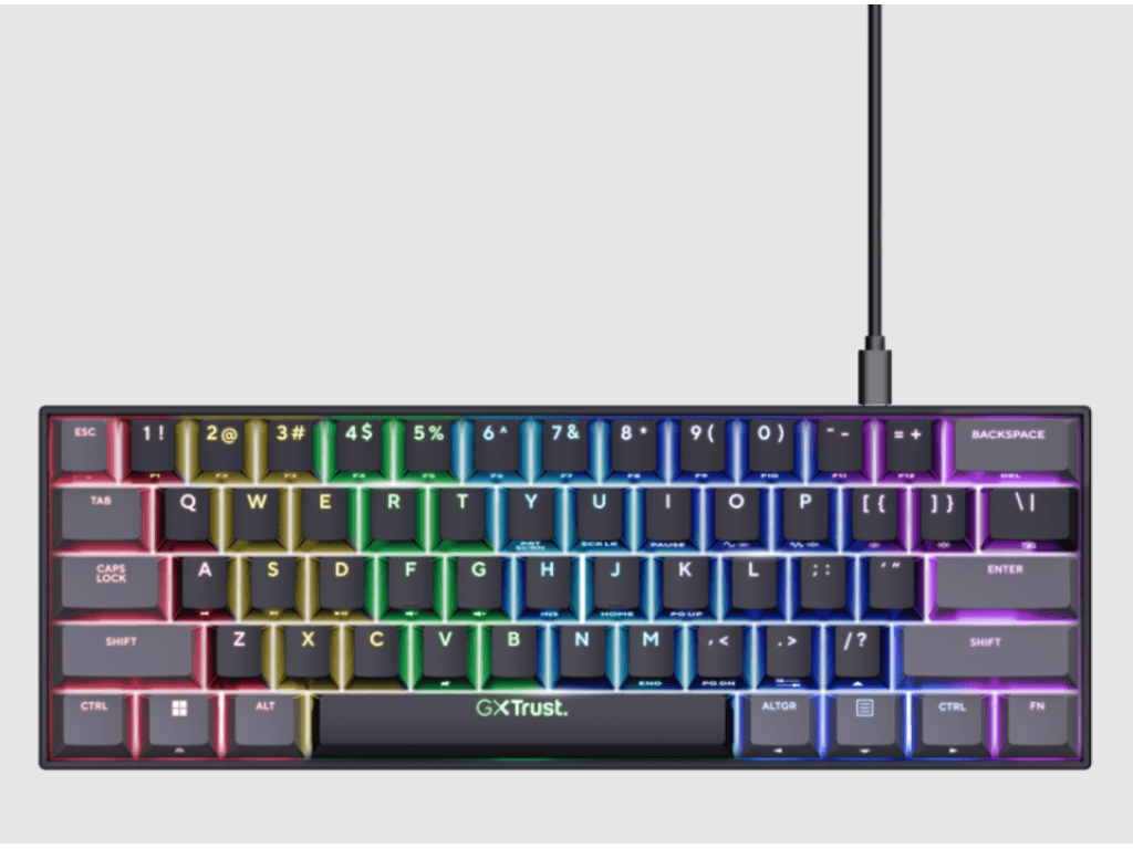 Trust GXT867 ACIRA 60% mini mehanička gaming tastatura sa RGB osvetljenjem