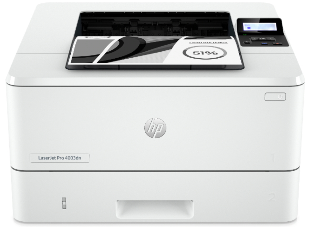 HP LaserJet Pro 4003dn laser printer sa crnim dizajnom i A4 formatom