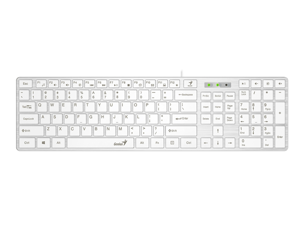 Genius SlimStar 126 bijela tastatura sa USB vezom i low-profile tipkama