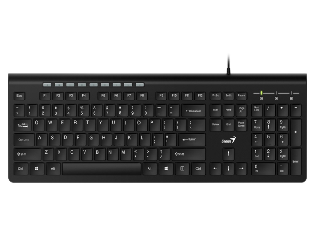 Crna Genius SlimStar 230II USB tastatura sa BH/HR/SRB rasporedom tipki