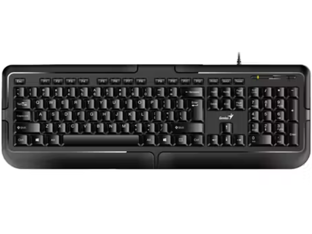 Crna žična Genius tastatura KB-118 II sa USB konektorom i BH/HR/SRB rasporedom tastera.