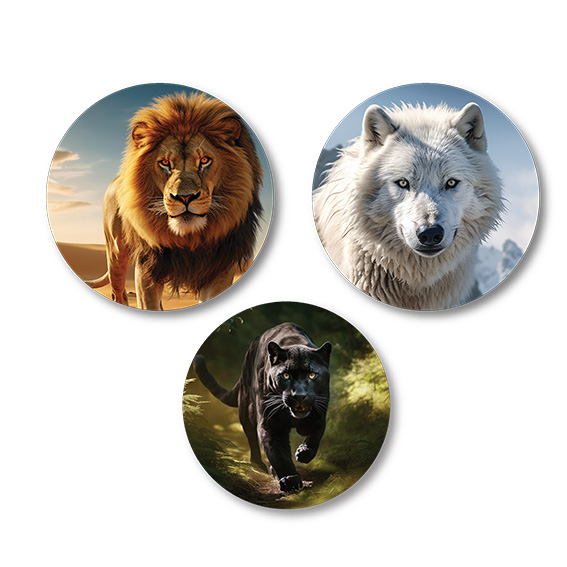TTS Stiker WAnimals Patch Me 3/1 - šareni višekratni nalepnici za dekoraciju