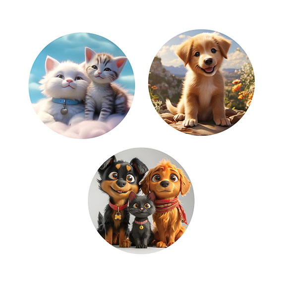 TTS Stiker Dog&Cat Patch Me 3/1 - višekratni stiker sa slikom psa i mačke