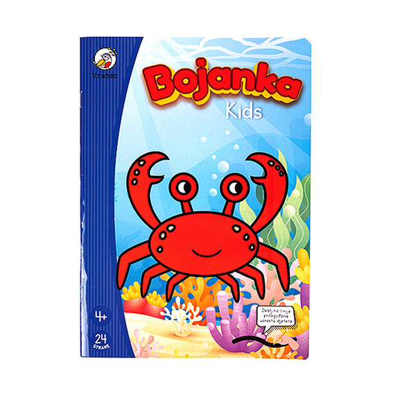MO Bojanka Kids Rak A4 sa slikom raka za decu od 4+ godina