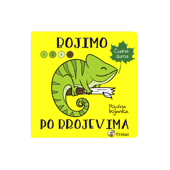 MO Bojanka Čudna šuma - ilustrovana bojanka sa brojevima i bojama za decu