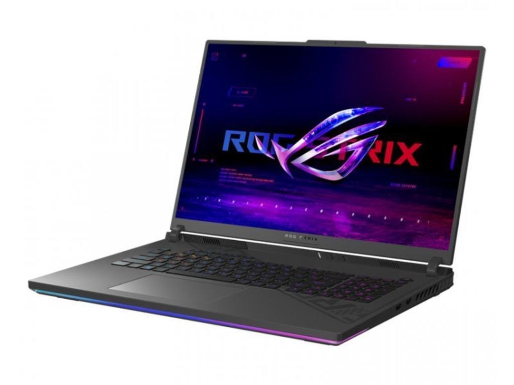 ASUS ROG Strix G18 laptop u sivoj boji sa RGB osvetljenom tastaturom