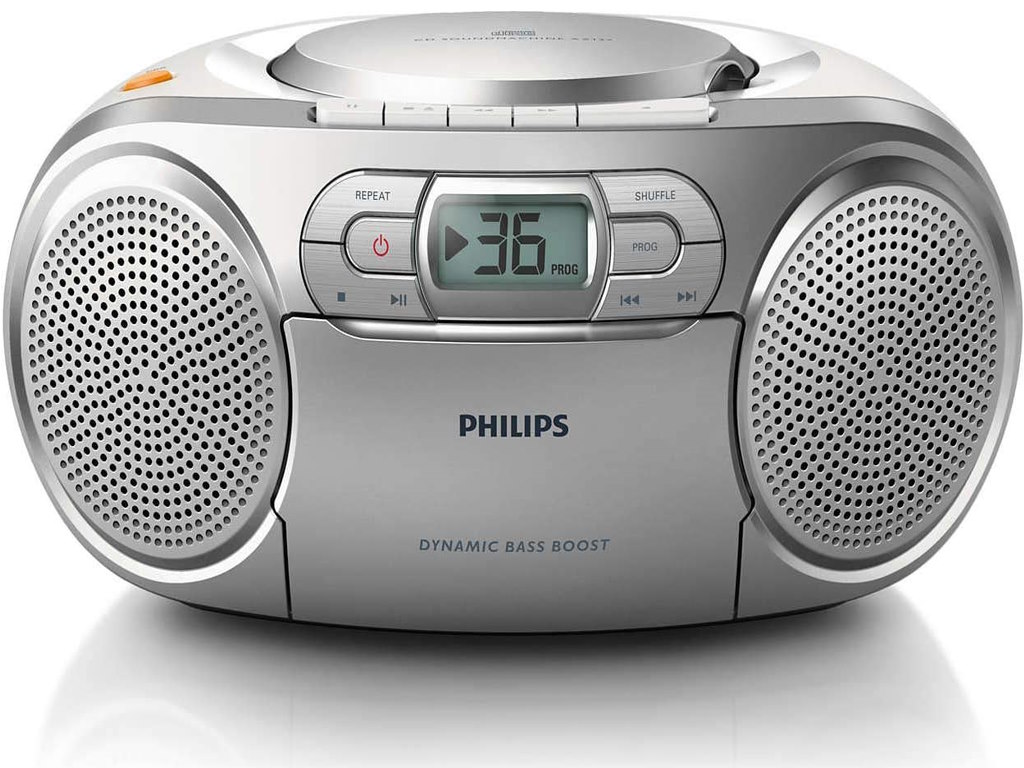 Philips CD Soundmachine sa FM antenom i kasetofonom u sivoj boji