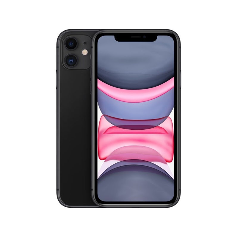 Apple iPhone 11 64GB Crni sa prikazanim ekranom i kamerama