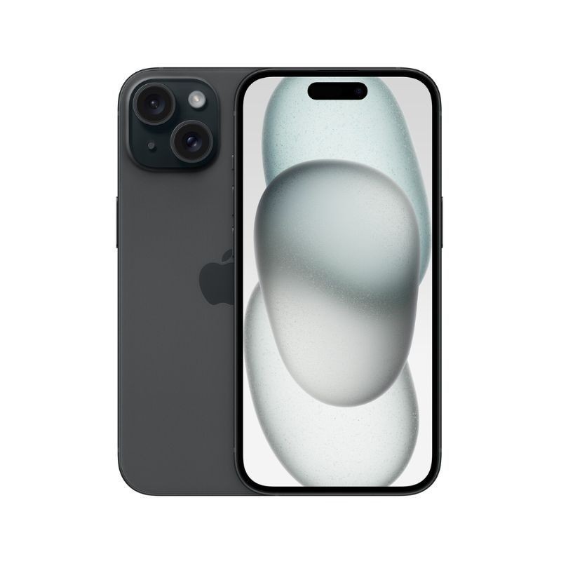 Apple iPhone 15 128GB Black telefon sa crnim kućištem i Super Retina XDR ekranom