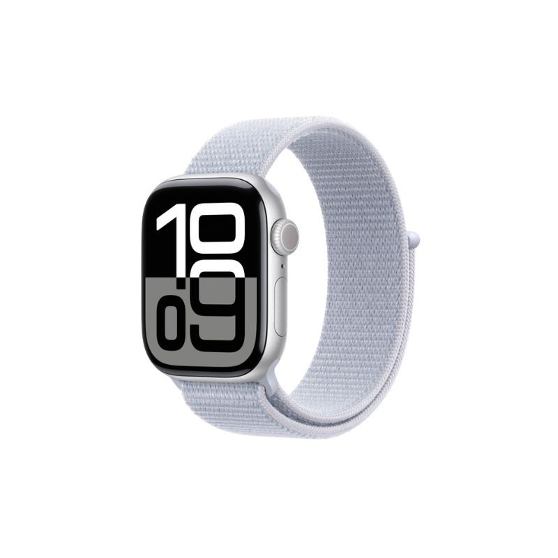 Apple Watch Series 10 GPS 46mm srebrno aluminijsko kućište sa Denim Sport Band narukvicom
