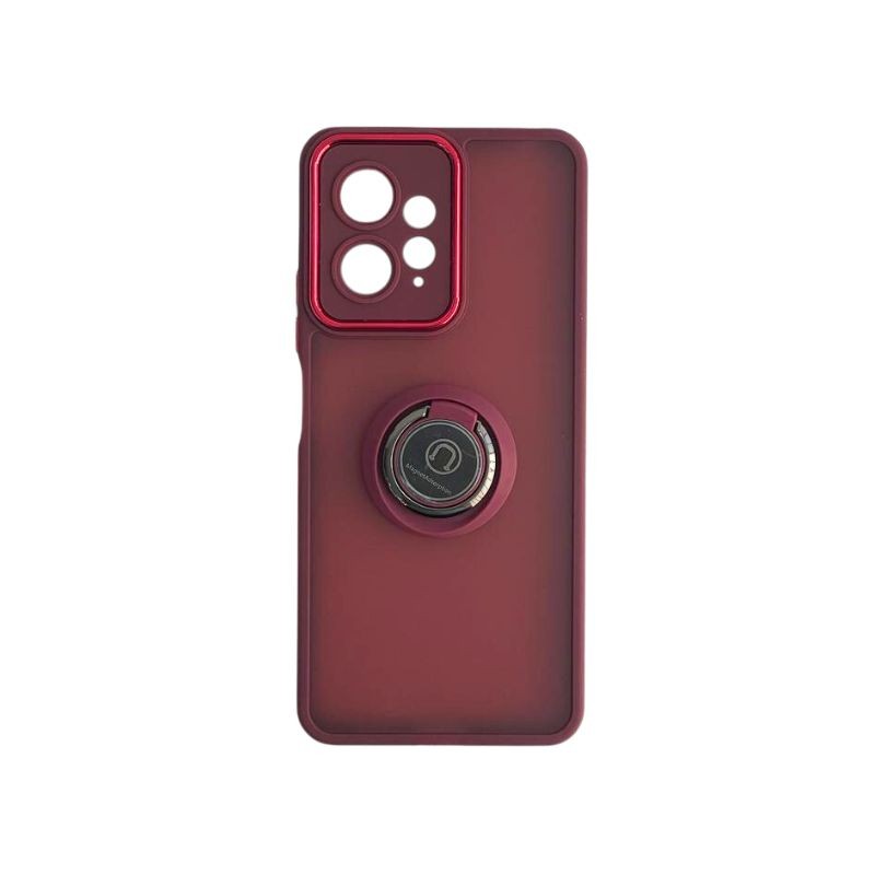 Crvena ring maskica za Redmi Note 12 4G sa prstenom za držanje.