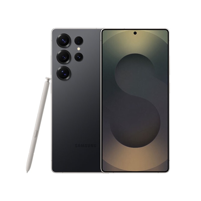 Samsung Galaxy S25 Ultra crni telefon sa velikim ekranom i četiri kamere
