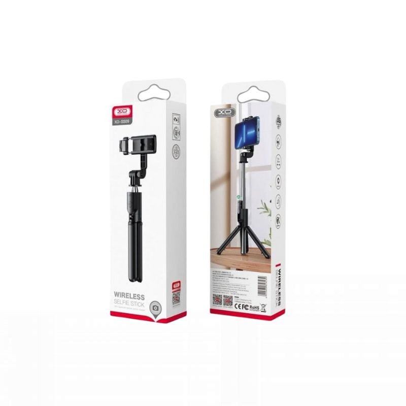 Crni Selfie Stick XO SS09 sa Bluetooth daljinskim upravljačem