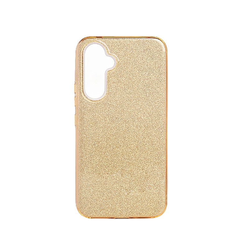 Silikonska glitter maskica za Samsung A14 u zlatnoj boji