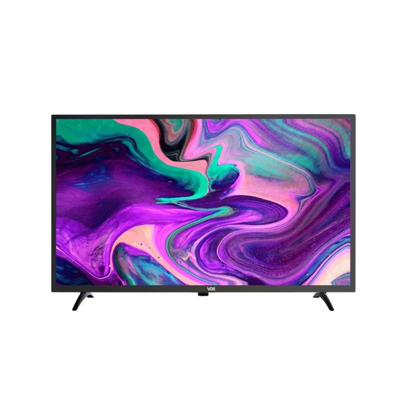 VOX LED TV 32CBH050B, crni televizor sa postoljem, prikazan u modernoj dnevnoj sobi