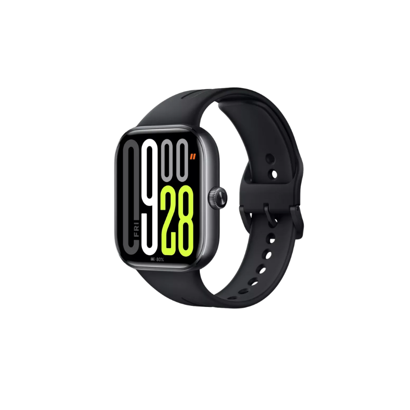 Xiaomi Redmi Watch 5 Black pametni sat sa crnom silikonskom narukvicom i velikim AMOLED ekranom