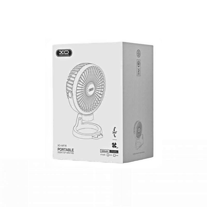 XO podesivi stolni ventilator 4 MF78 beli na stolu