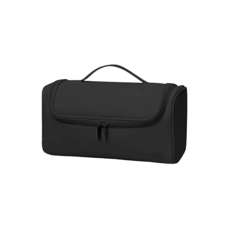 XO toaletna torba CB11 Black, crna elegantna torba sa ravnim dnom i praktičnim rukohvatom