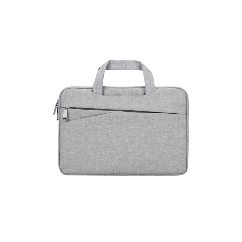 XO Torba za laptop CB01 14 Gray, siva boja, sa ravnim džepovima i ručkom