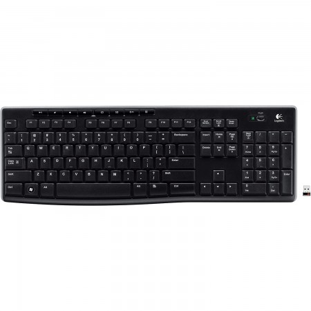 Logitech K270 bežična tastatura sa crnom pozadinom i označenim funkcijskim dugmadima