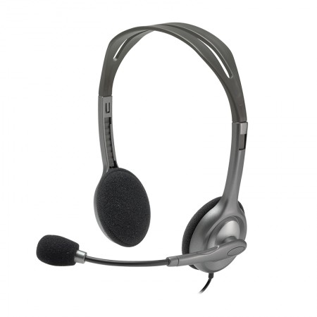 Logitech H110 žičane slušalice sa mikrofonom, crne boje, preko ušne konstrukcije