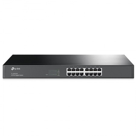 TP-Link TL-SG1016 Gigabit Switch sa 16 RJ45 portova na radnom stolu