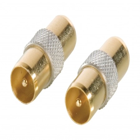 Adapter HQ COAX - COAX coupler M/M HQS-SCXM-M na beloj pozadini