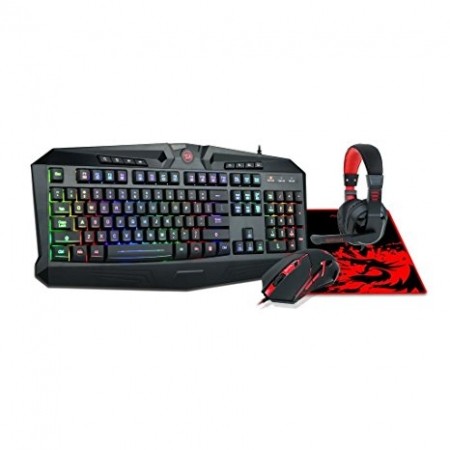 ReDragon S101-BA Gaming Set: tastatura, miš, slušalice i podloga sa RGB osvetljenjem