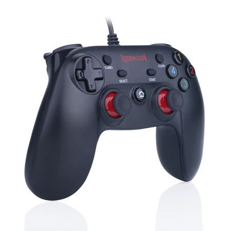 ReDragon GamePad Saturn G807 - crveni igrački kontroler sa 12 dugmića i USB kablom