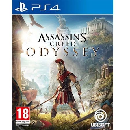 Assassin's Creed Odyssey PS4 omot igre sa likom protagoniste u grčkom okruženju