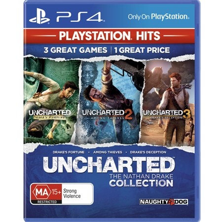 Naslovna slika Uncharted Collection za PS4 sa likovima iz igre