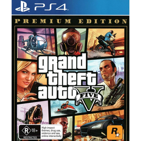 GTA 5 Premium Edition kutija za PlayStation 4 sa naslovnom slikom igre