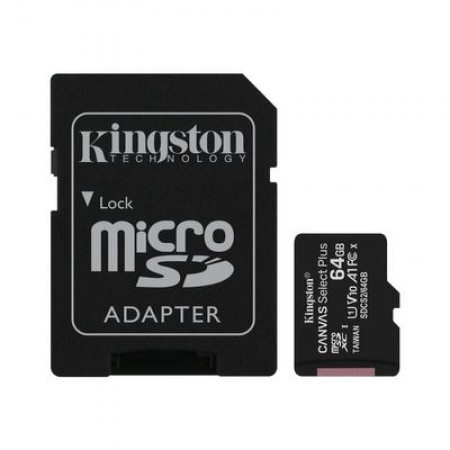 Kingston MicroSD Canvas Select Plus 64GB memorijska kartica sa adapterom