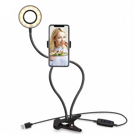 XO BGD001 držač za smartphone sa crnim LED prstenom od 3 inča