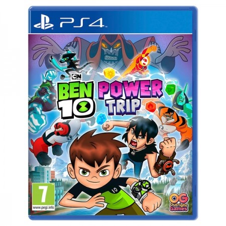 Omot igre Ben 10: Power Trip za PS4 sa likom Bena 10