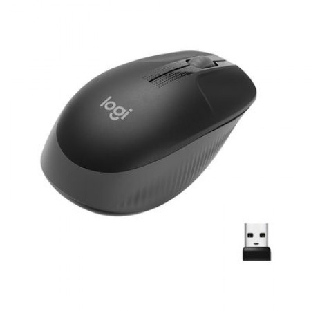 Crni bežični miš Logitech M190 sa optičkim senzorom i scroll točkićem