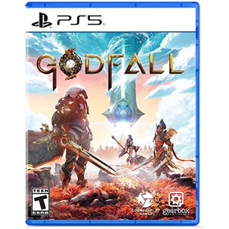 Godfall za PS5 - naslovna slika igre sa likom u viteškom oklopu